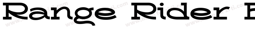 Range Rider Bold字体转换